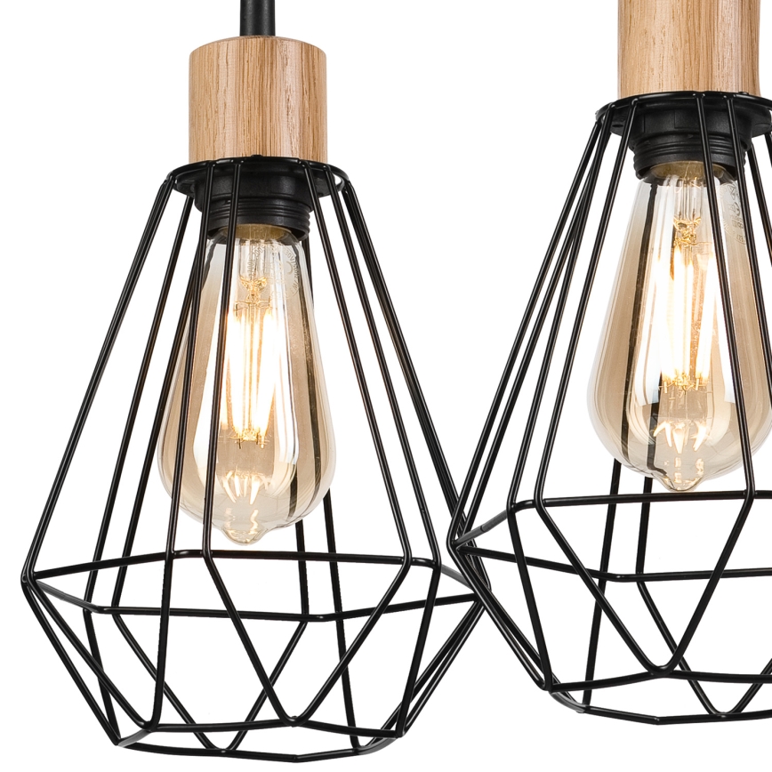 Brilagi - Підвісна люстра WOODY BASKET 2xE27/60W/230V дуб