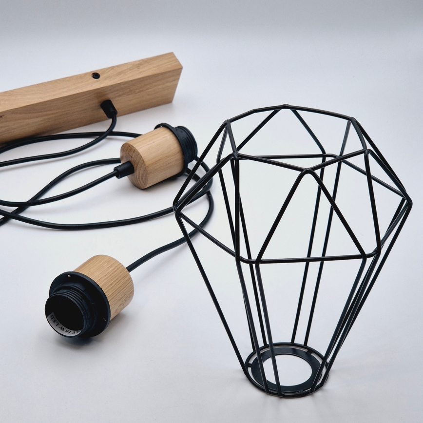 Brilagi - Підвісна люстра WOODY BASKET 2xE27/60W/230V дуб