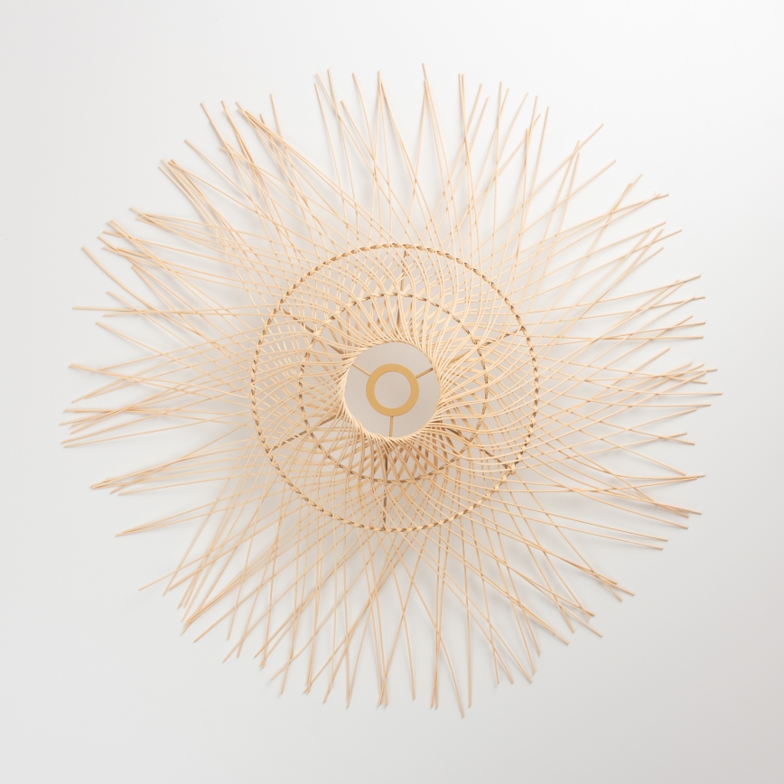 Brilagi - подвесная LED-люстра на тросе CERIA BOHO 1xE27/40W/230V, диаметр 100 см, бамбук