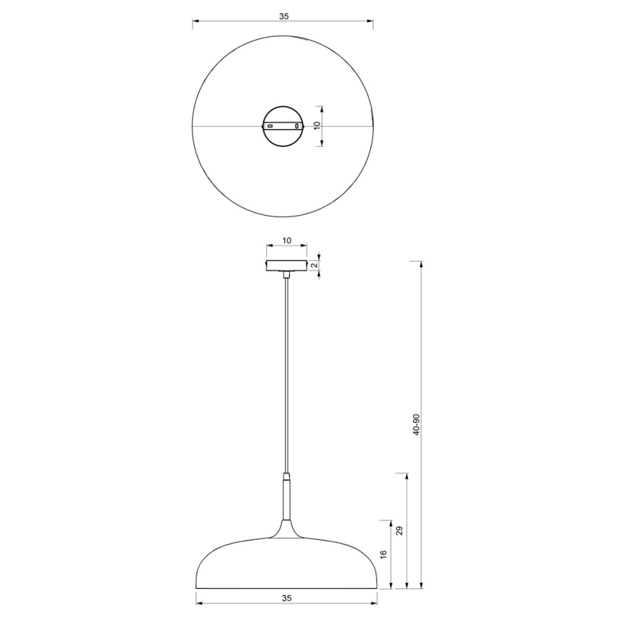 Brilagi - Подвесная люстра ABRAHAM 1xE27/60W/230V диаметр 35 см белый