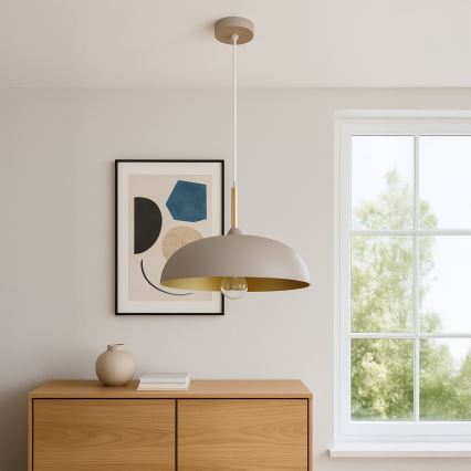 Brilagi - Подвесная люстра ABRAHAM 1xE27/60W/230V диаметр 45 см бежевый