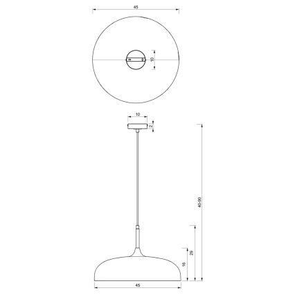 Brilagi - Подвесная люстра ABRAHAM 1xE27/60W/230V диаметр 45 см черный