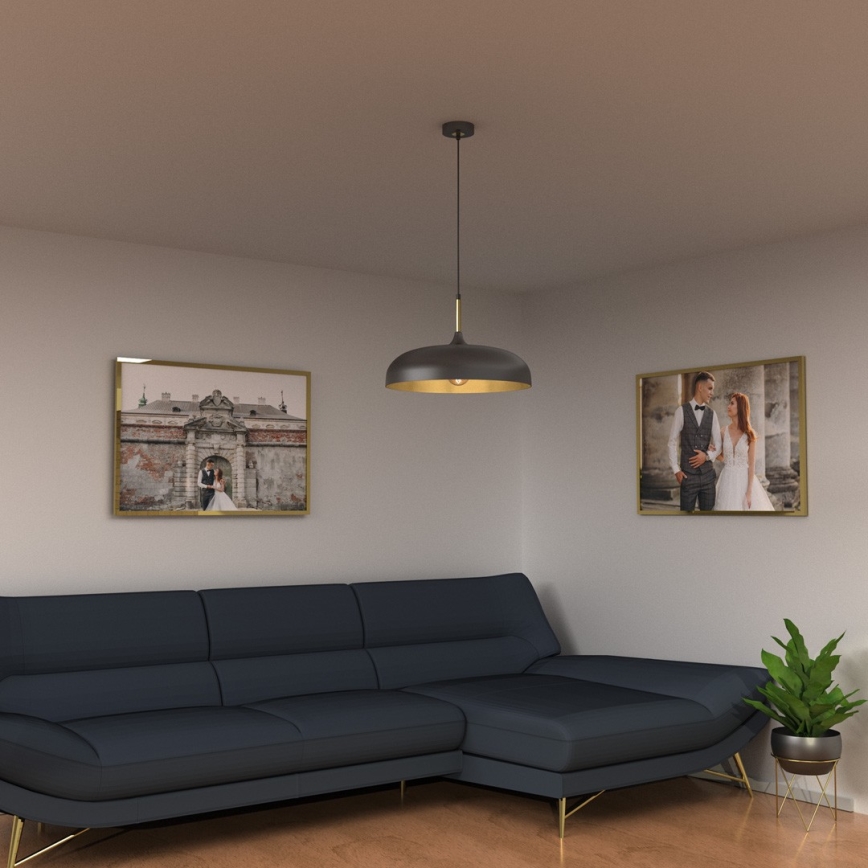 Brilagi - Подвесная люстра ABRAHAM 1xE27/60W/230V диаметр 45 см черный