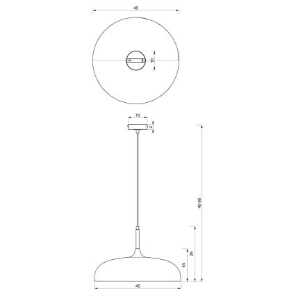 Brilagi - Подвесная люстра ABRAHAM 1xE27/60W/230V диаметр 45 см синий