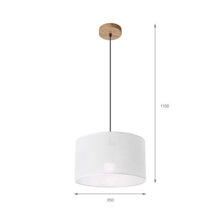 Brilagi - Подвесная люстра ANTHONY 1xE27/60W/230V дуб/белый