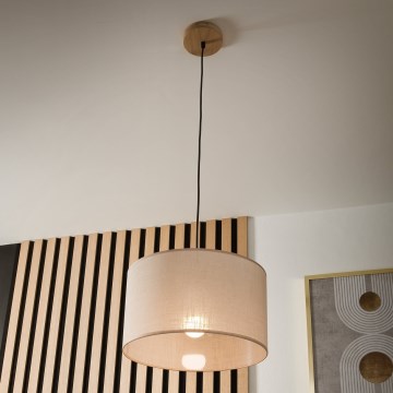 Brilagi - Подвесная люстра ANTHONY 1xE27/60W/230V дуб/бежевый