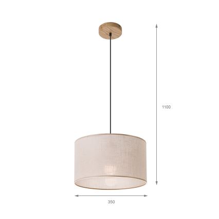 Brilagi - Подвесная люстра ANTHONY 1xE27/60W/230V дуб/бежевый