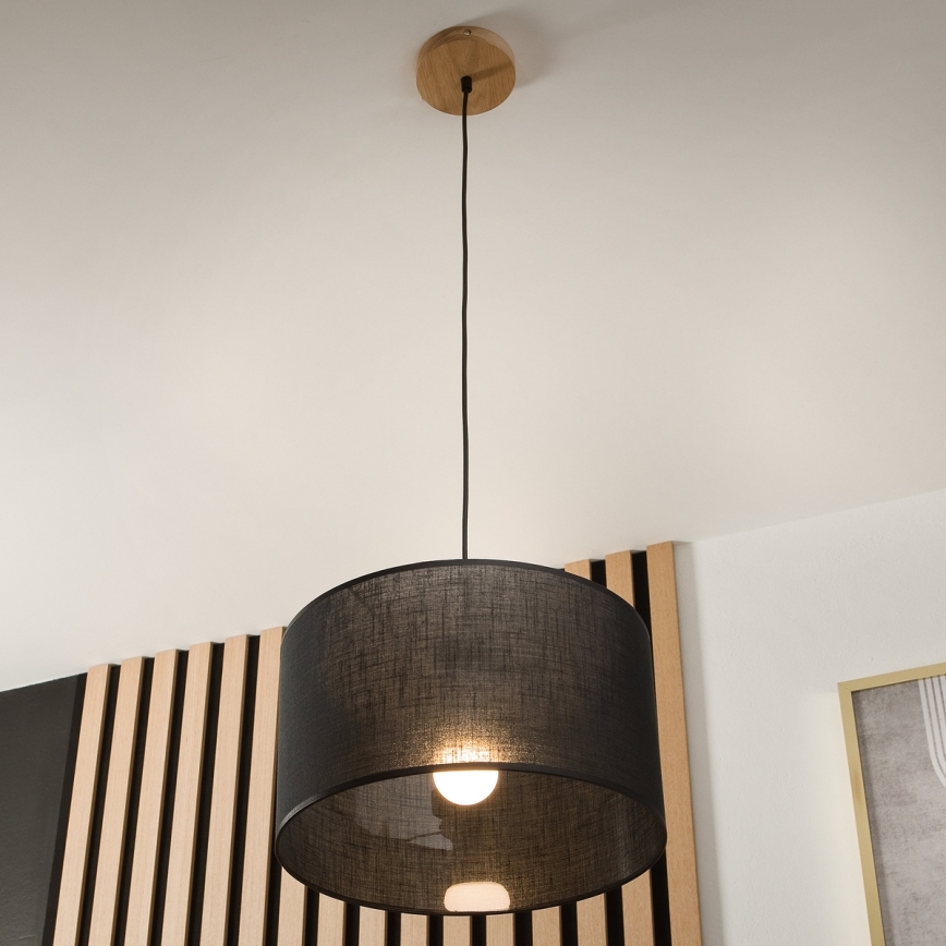 Brilagi - Подвесная люстра ANTHONY 1xE27/60W/230V дуб/черный