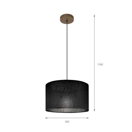 Brilagi - Подвесная люстра ANTHONY 1xE27/60W/230V дуб/черный