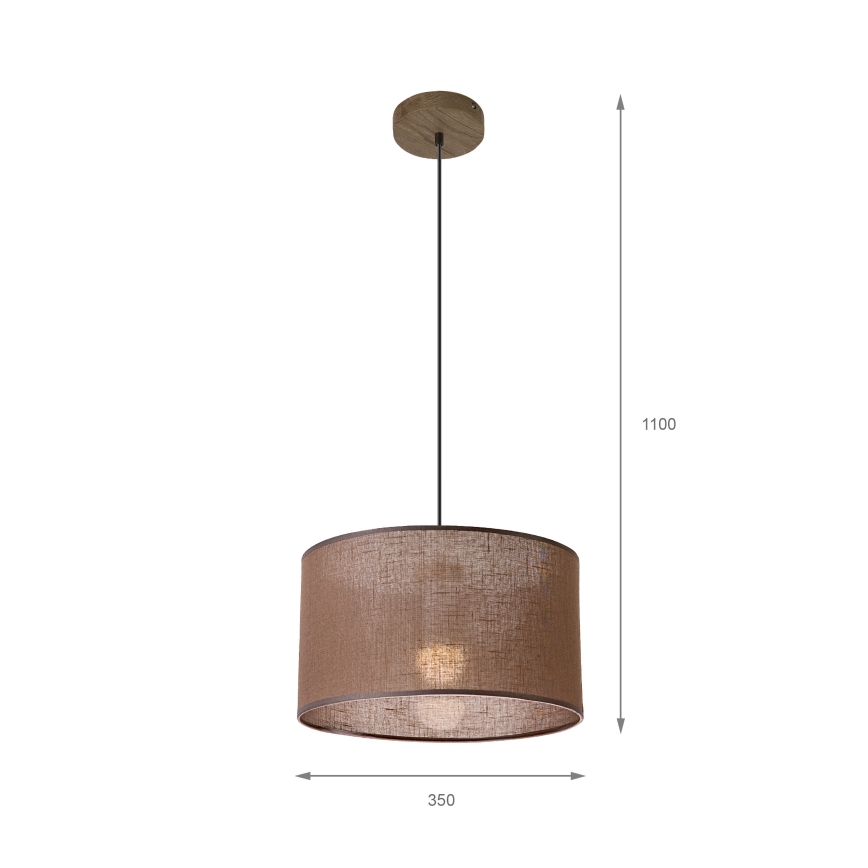Brilagi - Подвесная люстра ANTHONY 1xE27/60W/230V дуб/коричневый