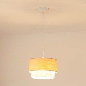 Brilagi - Подвесная люстра ARIZONA BOHO 1xE27/15W/230V диаметр 25 см бежевый/белый