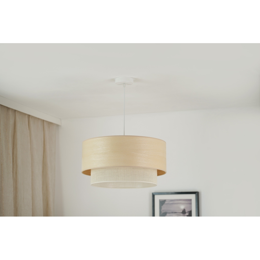 Brilagi - Подвесная люстра ARIZONA BOHO 1xE27/15W/230V диаметр 45 см бежевый/белый