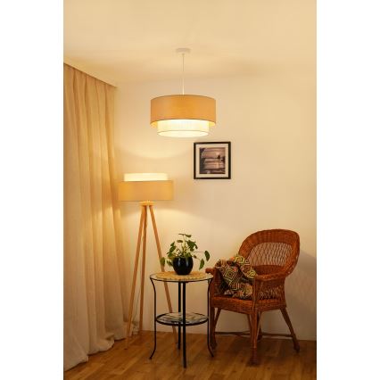 Brilagi - Подвесная люстра ARIZONA BOHO 1xE27/15W/230V диаметр 45 см бежевый/белый