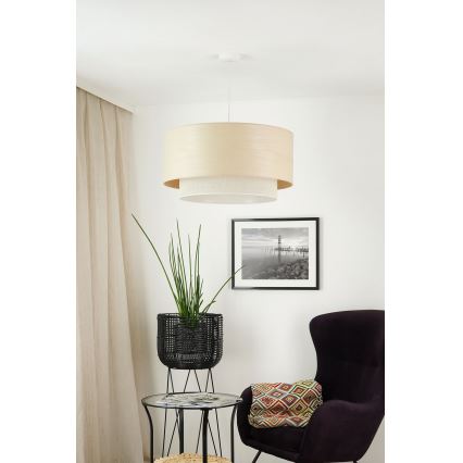 Brilagi - Подвесная люстра ARIZONA BOHO 1xE27/15W/230V диаметр 60 см бежевый/белый