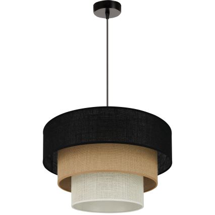 Brilagi - Подвесная люстра ASPEN LUNETA 1xE27/15W/230V диаметр 45 см черный/бежевый/кремовый