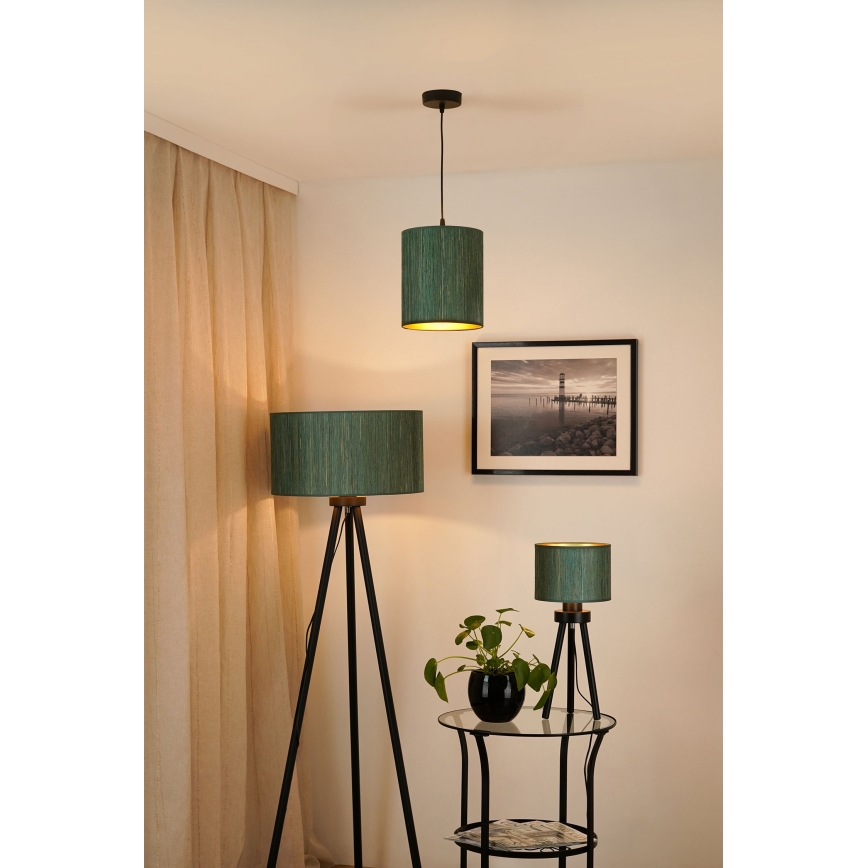 Brilagi - Подвесная люстра BOSTON ROLLER 1xE27/15W/230V диаметр 21 см сено зеленый/золотистый