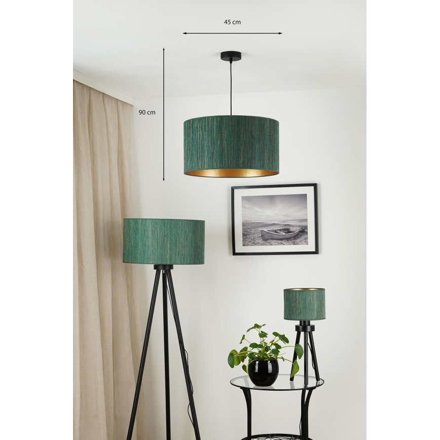 Brilagi - Подвесная люстра BOSTON ROLLER 1xE27/15W/230V диаметр 45 см сено зеленый/золотистый