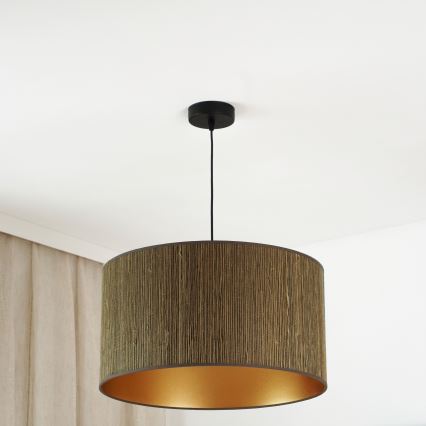 Brilagi - Подвесная люстра BOSTON ROLLER 1xE27/15W/230V диаметр 45 см сено коричневый/золотистый