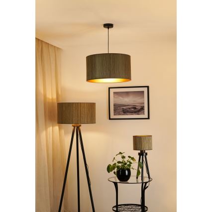 Brilagi - Подвесная люстра BOSTON ROLLER 1xE27/15W/230V диаметр 45 см сено коричневый/золотистый