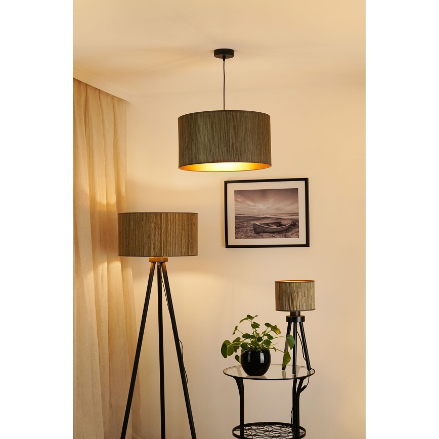Brilagi - Подвесная люстра BOSTON ROLLER 1xE27/15W/230V диаметр 45 см сено коричневый/золотистый
