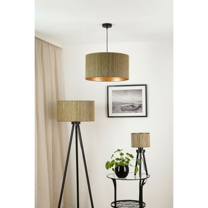 Brilagi - Подвесная люстра BOSTON ROLLER 1xE27/15W/230V диаметр 45 см сено коричневый/золотистый