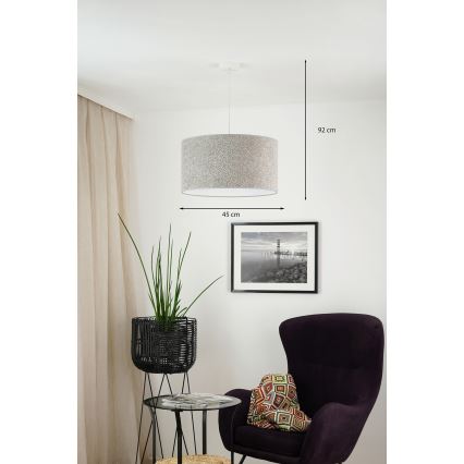 Brilagi - Подвесная люстра BOUCLE ROLLER 1xE27/15W/230V диаметр 45 см серый