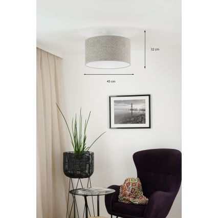 Brilagi - Подвесная люстра BOUCLE ROLLER 1xE27/15W/230V диаметр 45 см серый
