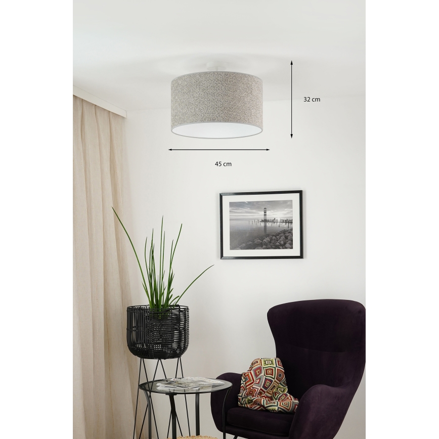 Brilagi - Подвесная люстра BOUCLE ROLLER 1xE27/15W/230V диаметр 45 см серый