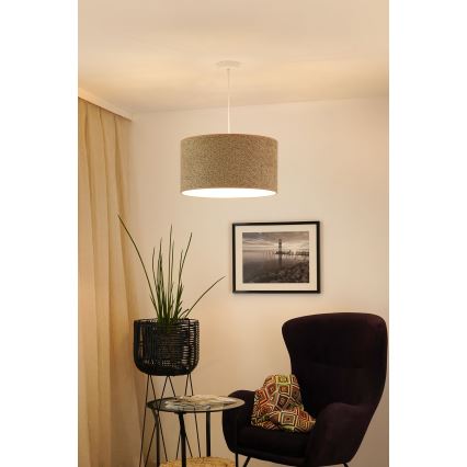 Brilagi - Подвесная люстра BOUCLE ROLLER 1xE27/15W/230V диаметр 50 см коричневый