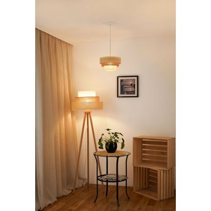 Brilagi - Подвесная люстра CEDAR LUNETA 1xE27/15W/230V диаметр 25 см бежевый/коричневый/кремовый