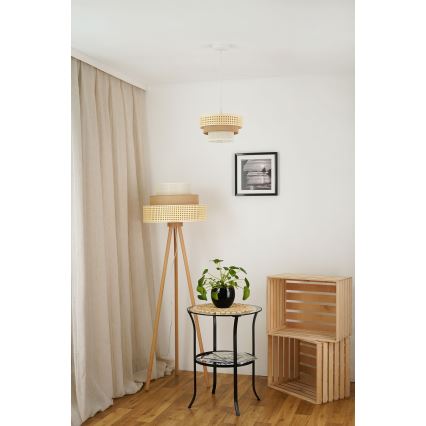 Brilagi - Подвесная люстра CEDAR LUNETA 1xE27/15W/230V диаметр 25 см бежевый/коричневый/кремовый