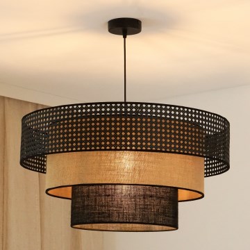 Brilagi - Подвесная люстра DAKOTA LUNETA 1xE27/15W/230V диаметр 60 см черный/бежевый