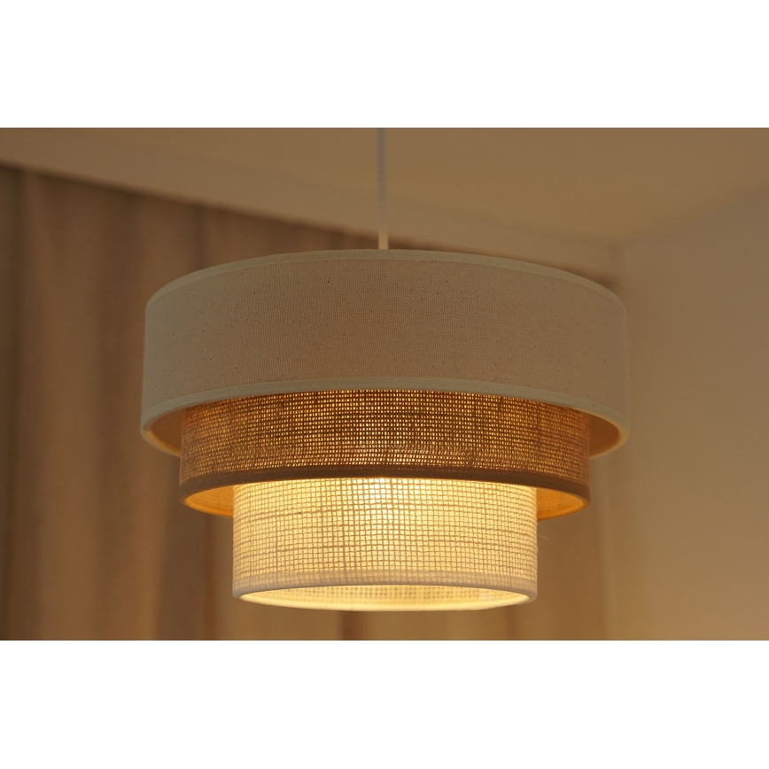 Brilagi - Подвесная люстра DENVER LUNETA 1xE27/15W/230V диаметр 25 см бежевый/коричневый/кремовый