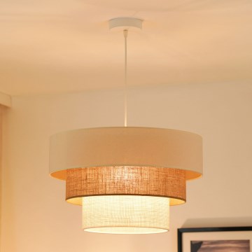 Brilagi - Подвесная люстра DENVER LUNETA 1xE27/15W/230V диаметр 45 см бежевый/коричневый/кремовый