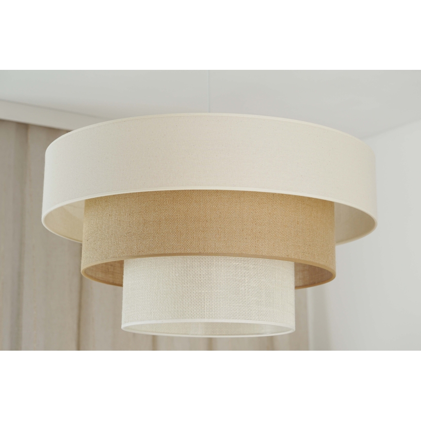 Brilagi - Подвесная люстра DENVER LUNETA 1xE27/15W/230V диаметр 60 см бежевый/коричневый/кремовый