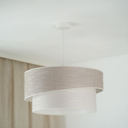 Brilagi - Подвесная люстра DOVER SHINE 1xE27/15W/230V диаметр 50 см серый/кремовый