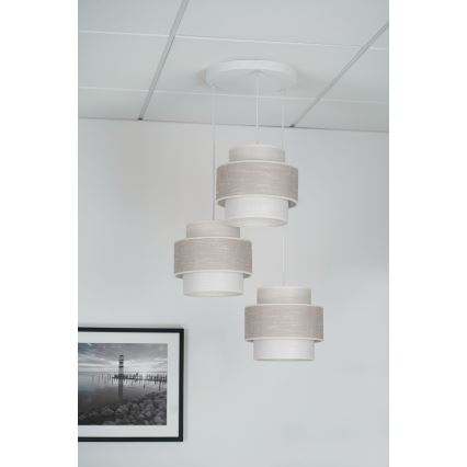 Brilagi - Подвесная люстра DOVER SPACE 3xE27/15W/230V серый/кремовый