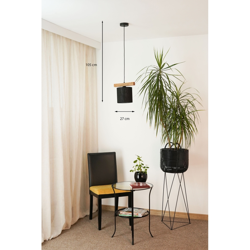 Brilagi - Подвесная люстра FOREST 1xE27/15W/230V сосна/черный