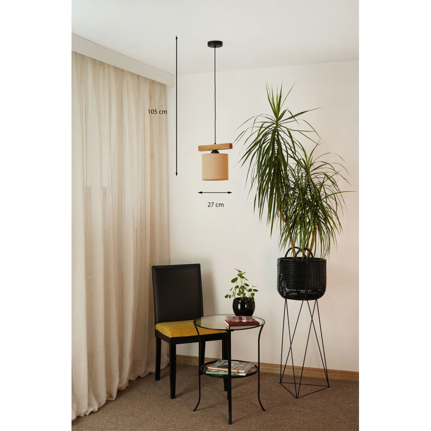 Brilagi - Подвесная люстра FOREST 1xE27/15W/230V сосна/коричневый/черный