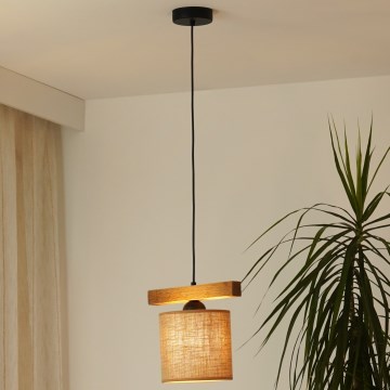 Brilagi - Подвесная люстра FOREST 1xE27/15W/230V сосна/коричневый/черный