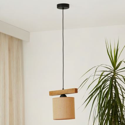 Brilagi - Подвесная люстра FOREST 1xE27/15W/230V сосна/коричневый/черный