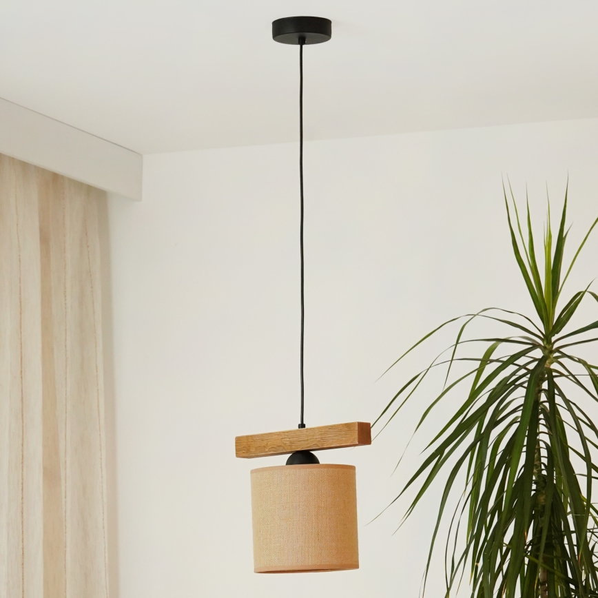 Brilagi - Подвесная люстра FOREST 1xE27/15W/230V сосна/коричневый/черный