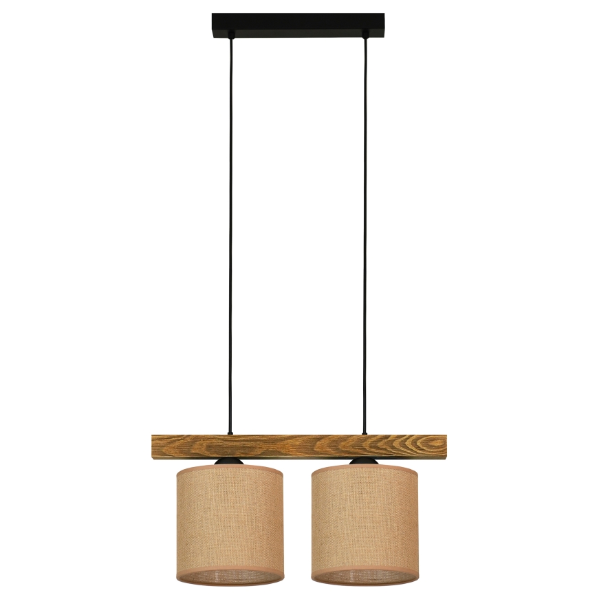 Brilagi - Подвесная люстра FOREST 2xE27/15W/230V сосна/коричневый/черный