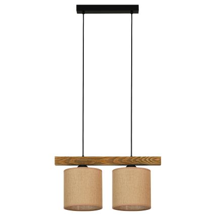 Brilagi - Подвесная люстра FOREST 2xE27/15W/230V сосна/коричневый/черный