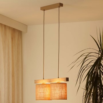 Brilagi - Подвесная люстра FOREST 2xE27/15W/230V сосна/коричневый