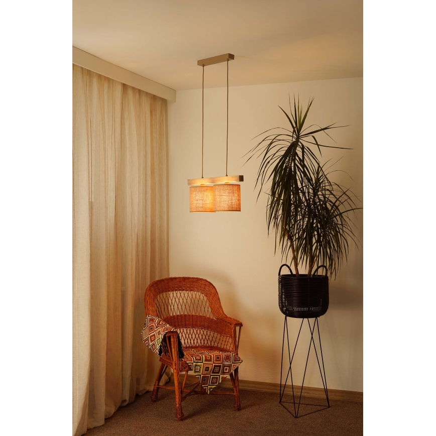 Brilagi - Подвесная люстра FOREST 2xE27/15W/230V сосна/коричневый