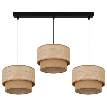 Brilagi - Подвесная люстра MONTANA BOHO 3xE27/15W/230V коричневый/черный