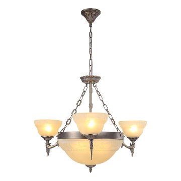 Brilagi - Подвесная люстра на цепи DAHLIA 6xE27/40W/230V, диаметр 74 см, латунь