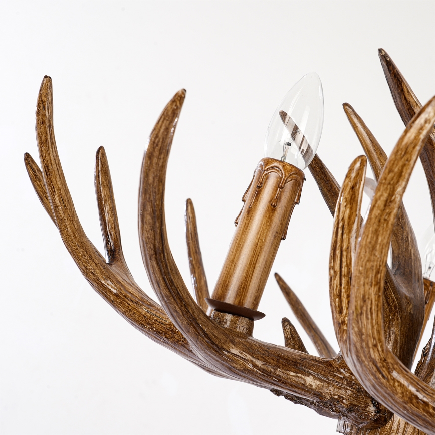 Brilagi - Подвесная люстра на цепи DEER 6xE14/10W/230V диам. 70 см, с рогами