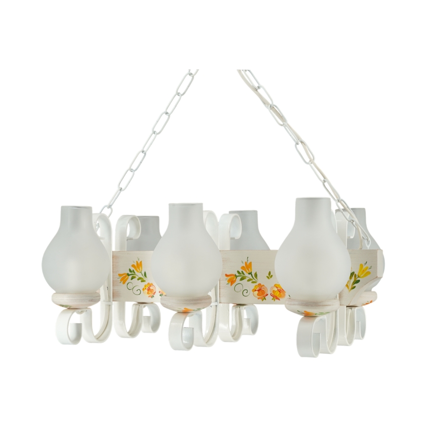 Brilagi - Подвесная люстра на цепи QUEEN 3xE14/40W/230V бук/кремовая